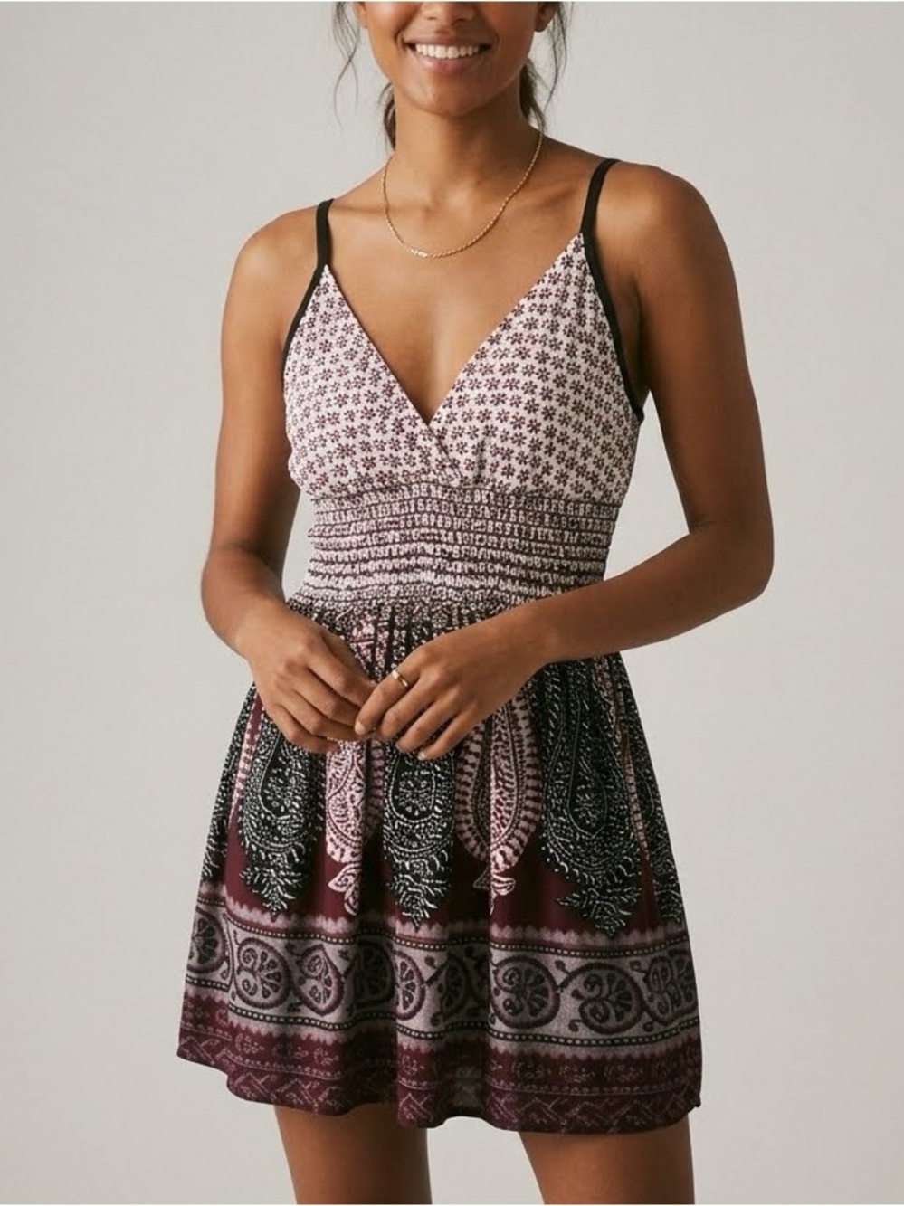 ⭐️ 5 for 20$! ⭐️ Suzy Shier Paisley Boho Purple Sleeveless Dress